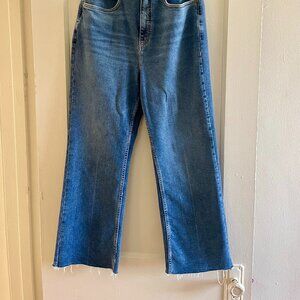 Pilcro The Robbie High-Rise Flared Fray Jeans | Size 31